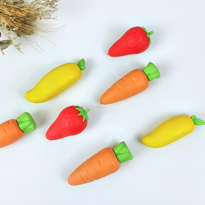 巨无霸水果胡萝卜草莓可爱橡皮擦干净无痕学生可拆卸橡皮创意文具