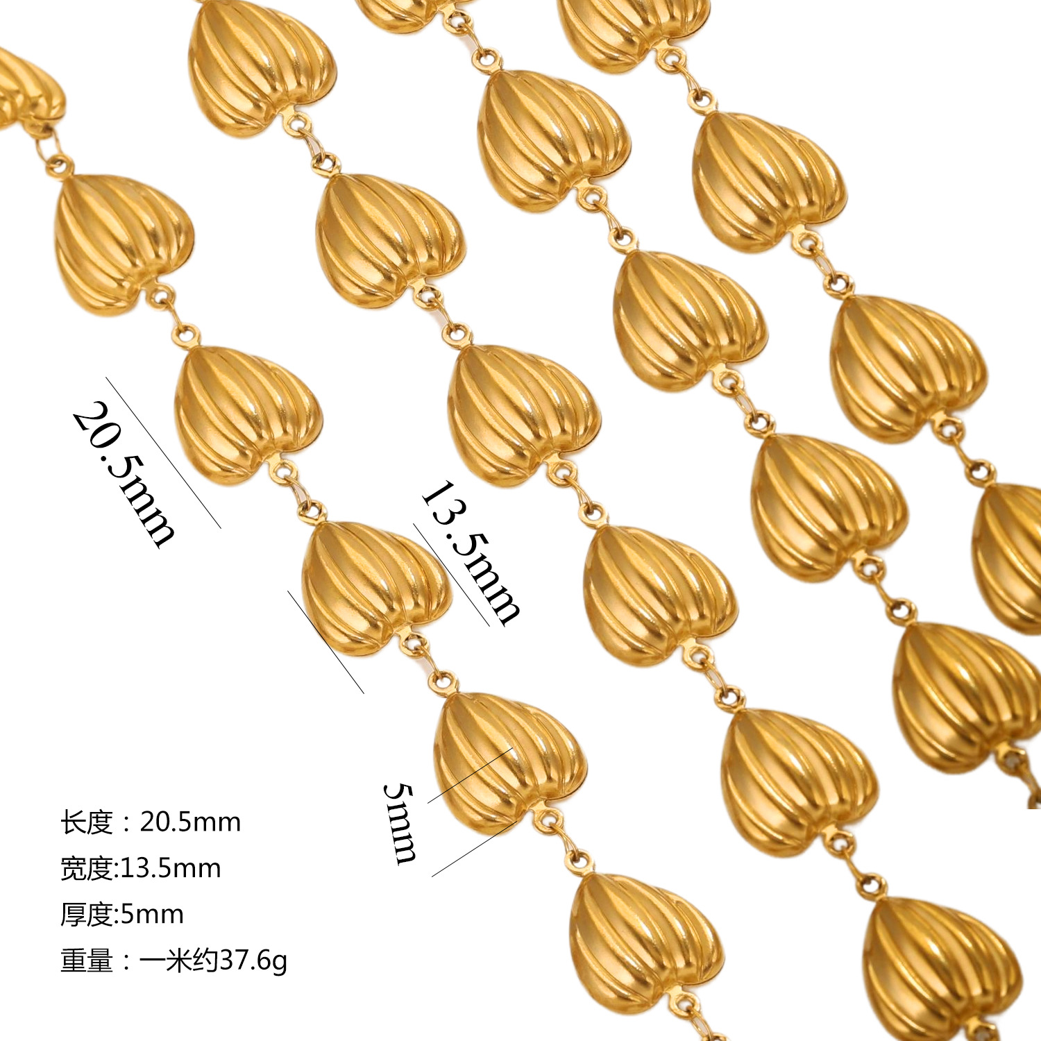 Hip-hop cadena hecha a mano de acero inoxidable hueco mar gotas cruz cadena DIY accesorios joyería al por mayor