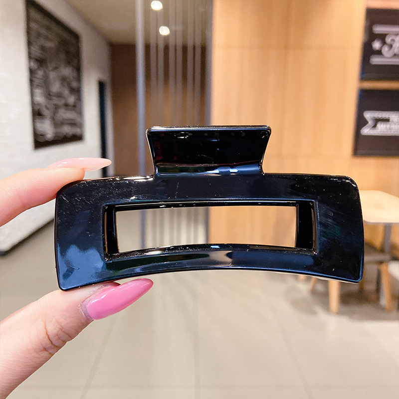 Accesorios para el cabello de pinza de tiburón de acrílico grande de Corea, clip de agarre para el cabello de disco simple, tocado de horquilla de cabeza femenina al por mayor