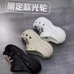 Cro Crocs レディース シューズ 厚底 ライトホイール 包頭 アウトドア ビーチサンダル 207988 クロックス