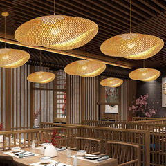 竹芸シャンデリア工竹禅意茶室茶台創意個性提灯竹編み日本式ランプカバー竹編み照明器具