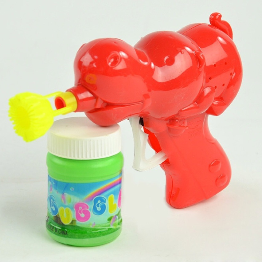 Pistola de burbujas de mano máquina de burbujas de dibujos animados presión de mano infantil burbuja agua juguete presión de mano pistola de burbujas