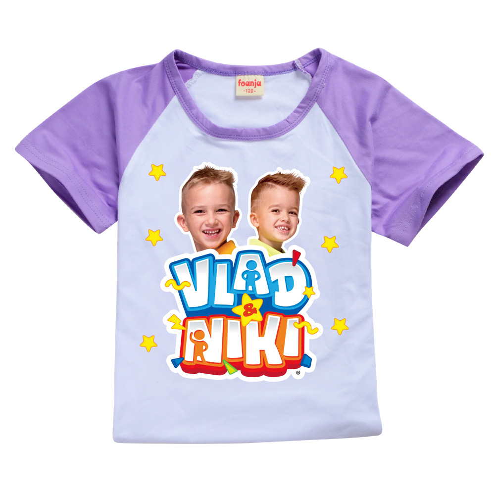 Jungen Sommer Vlad Niki Sets Kurzarm T-Shirt Shorts 2 Stück Anzug Casual Sportswear Kinder kleidung Trainings anzug für Teenager Mädchen – Detail 13