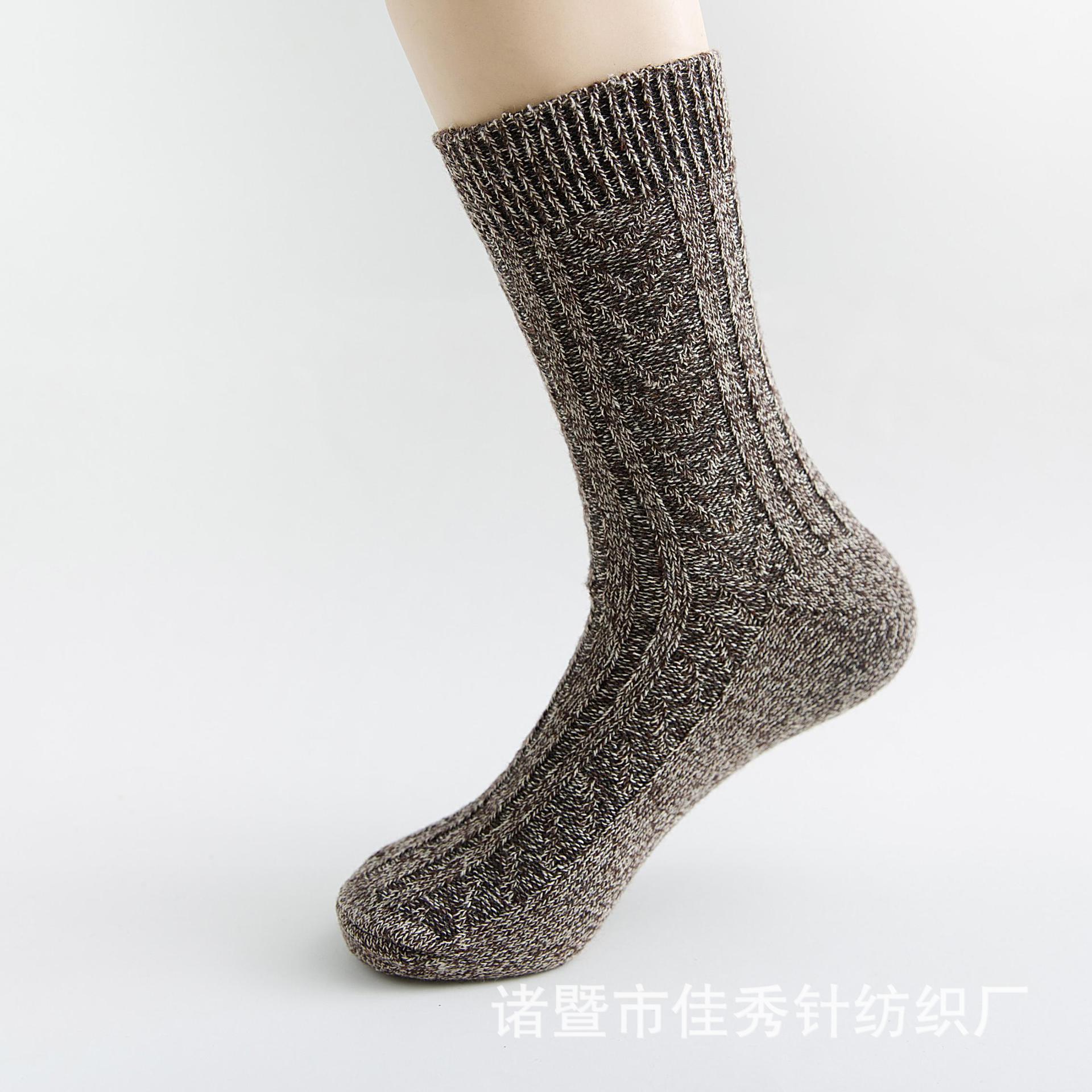 Twist calcetines de doble aguja calcetines de hombre de talla grande paralelos para hombres calcetines de lana de conejo cálido engrosado al por mayor calcetines de media pantorrilla casual