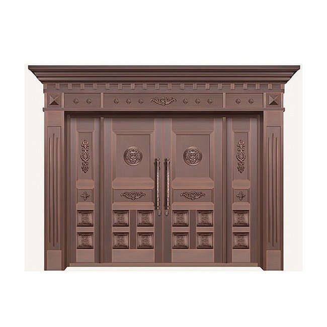 Glass copper door_European-style copper main door_Material | Copper and brass plates, 304 stainless steel plates with a copper-like finish, steel and copper anti-theft materials Glass copper door_European-style copper main door_Material | Copper and brass plates, 304 stainless steel plates with a copper-like finish, steel and copper anti-theft materials
