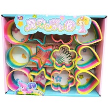 韩版创意魔力彩虹圈儿童益智玩具千变万化弹力弹簧圈叠叠乐地摊批