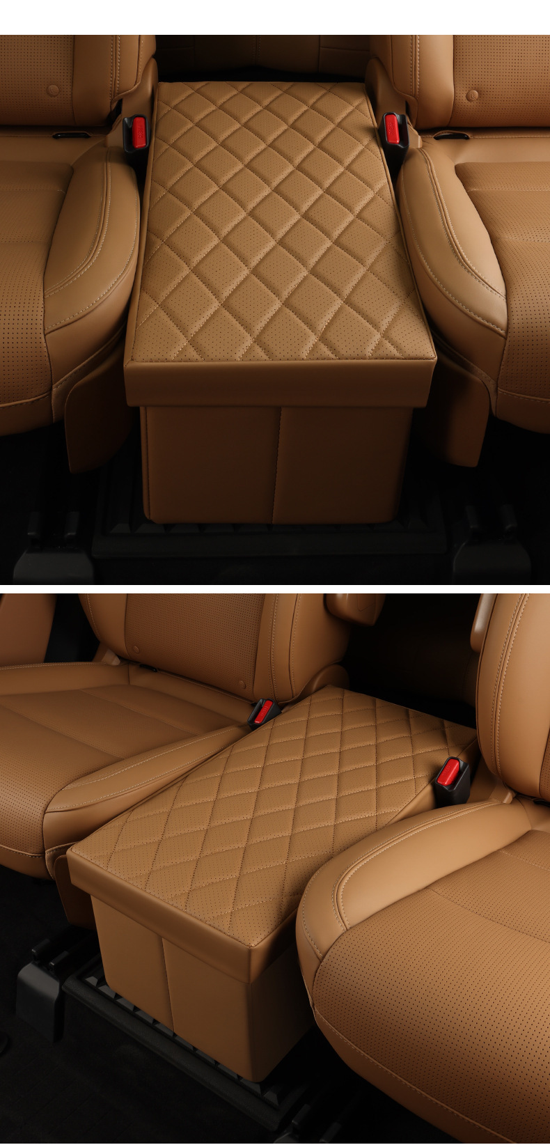 Ideal L8/L9 car special storage box two rows aisle leather car rear seat ideal one folding storage box