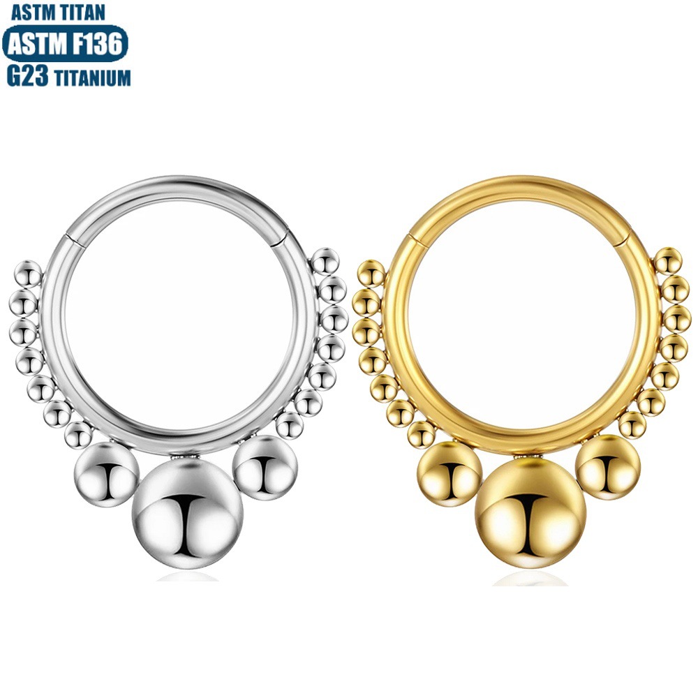 Pointed labret stud close-up product detail