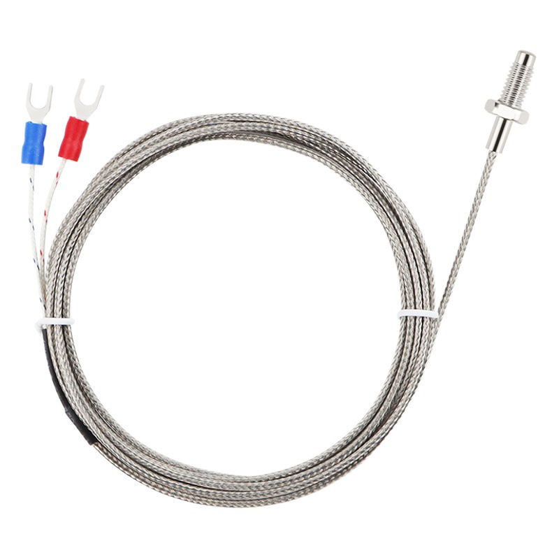 Sensor de Temperatura Termopar de Rosca M6 Tipo K Tipo E con Sonda para Control de Temperatura