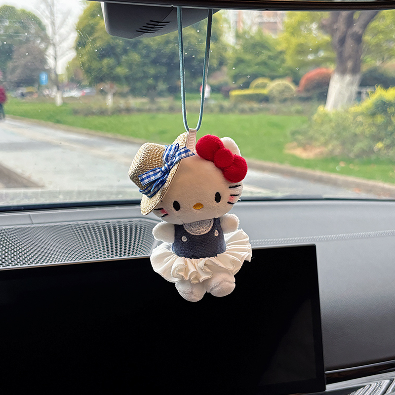 车内饰品摆件车载可爱helloKitty汽车空调出风口装饰女士车用好物|undefined