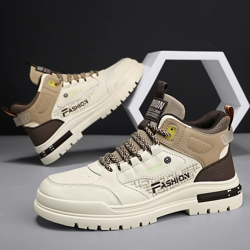 Ботинки Martin, новые осенние кожаные кроссовки в стиле пэчворк с толстой подошвой, увеличенные Молодежные кроссовки, модные мужские ботинки Martin на шнуровке