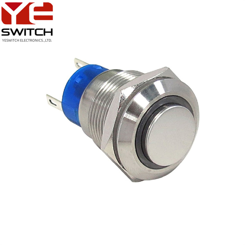 电源符号环形发光灯金属按钮开关仪器设备不锈钢按钮开关IP67