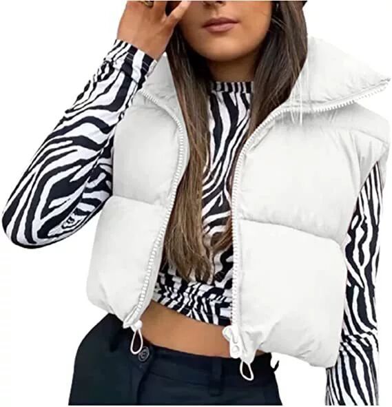 Chaleco de algodón de estilo europeo y americano Chaleco de invierno de las mujeres Chaleco de algodón engrosado chaleco sin mangas de pan
