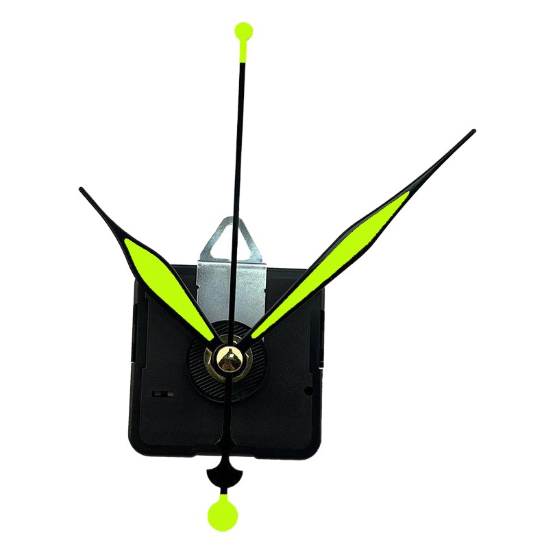 Set completo de movimiento de reloj nuevo modelo, venta caliente transfronterizo, silencioso y fluorescente luminoso, aguja de reloj metálica, para reloj de pared DIY