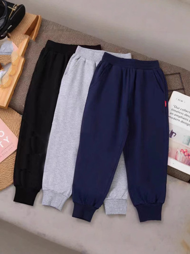 Cross-border goods exclusively for children, pure cotton pants, men's sports pants, small and medium-sized children's anti-mosquito pants, students 'school uniform pants