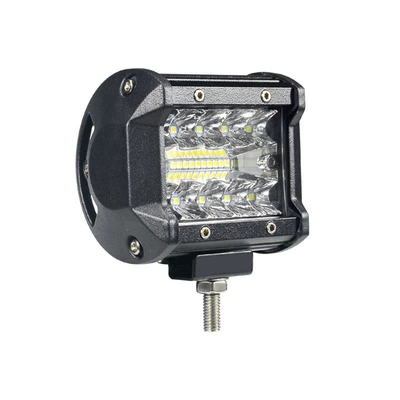 Cross-Border Led Car Light Trinocular 20Led External 4inch Work Light Off-Road Vehicle Auxiliary Inspection Modified Spotlight (İşçi projektorları) - white-light-plastic-type-20-lights