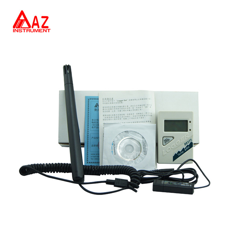 台湾衡欣 AZ88375分体式温湿度计 可连接电脑分析记录数据看曲线