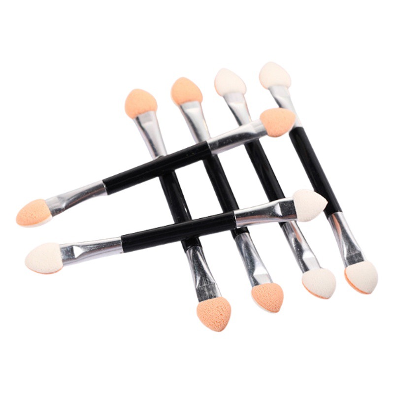 7.6cm double-headed aluminum tube skin white eye shadow applicator