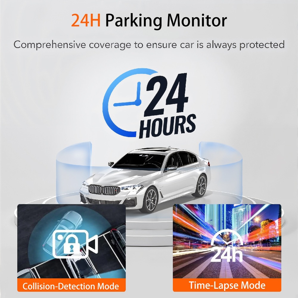 Cross-border bestseller 1080P four-lens dashcam with simultaneous display and recording, WiFi, infrared night vision, ultra-thin model