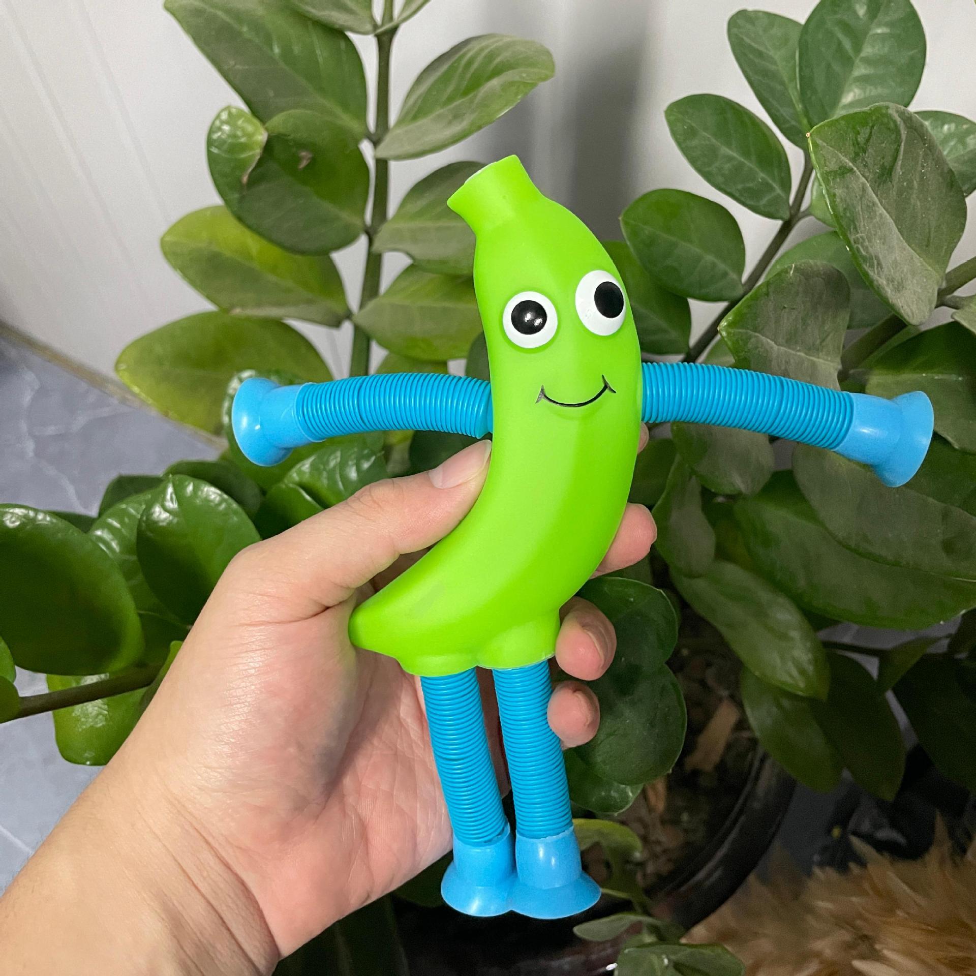 Transfronterizo robot flexible tubo telescópico niño puzzle dibujos animados estirados ventosa interacción padre-hijo creativo juguete descompresión