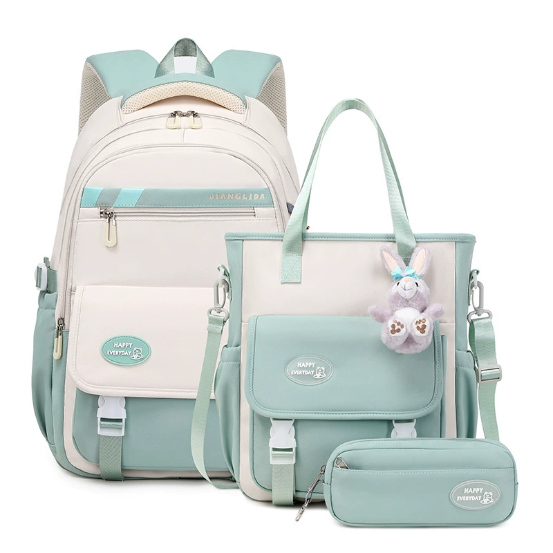 School bag, high quality waterproof capacious backpack, for secondary school, simple and elegant design