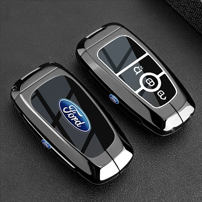 Suitable for Ford Explorer Key Cover Ruiji Edge Focus Fiesta Fiesta Explorer Bag Buckle Shell (Static Rod/Key Bag) - type-a-key-gun-black-single-shell