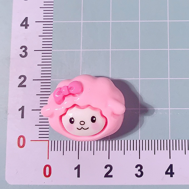 Nuevos dibujos animados semi-estereoscópios Sanrio DiDi accesorios de resina crema pegamento para el cabello adornos de cabello colgante de caso de teléfono móvil hechos a mano