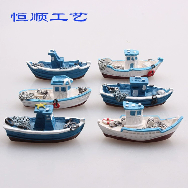 Смола мини моделирование яхта песочный стол песочный инструмент микропейзаж ландшафтный дизайн Аксессуары Украшение аквариума Смола лодка