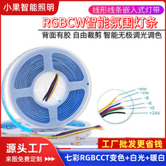 RGBCCT智能灯带RGBCW七彩无极调光变色低压24V电竞房氛围COB灯条