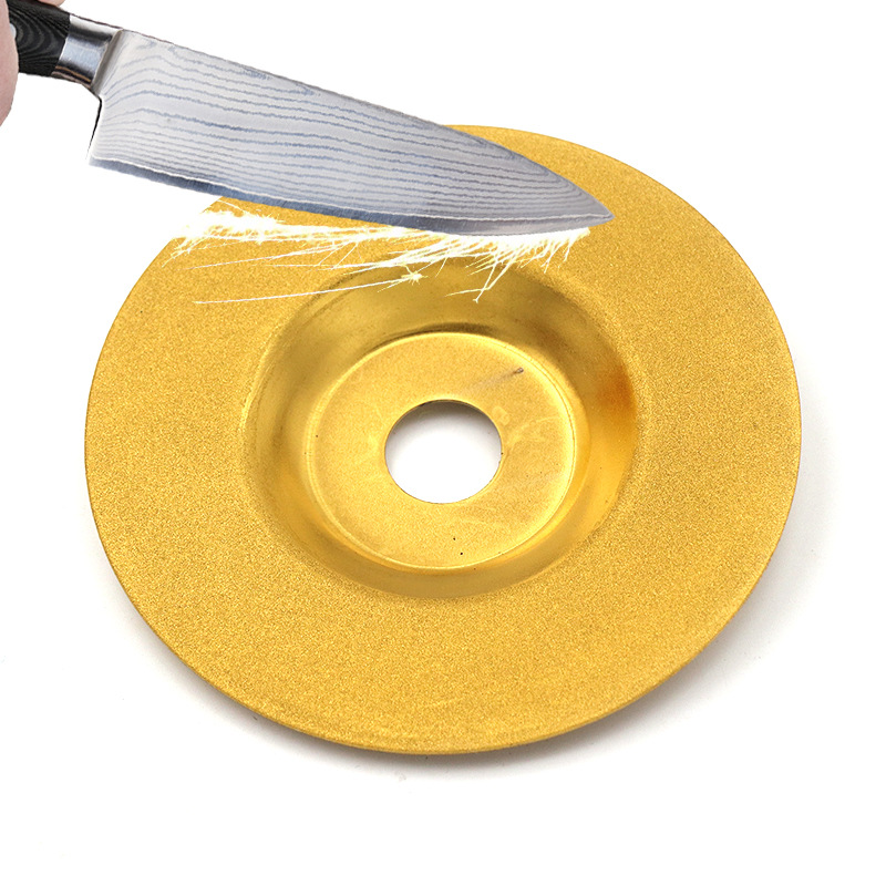 角磨机磨刀片电钻磨刀石新型碗型形金刚砂磨盘砂轮细磨菜刀磨剪刀