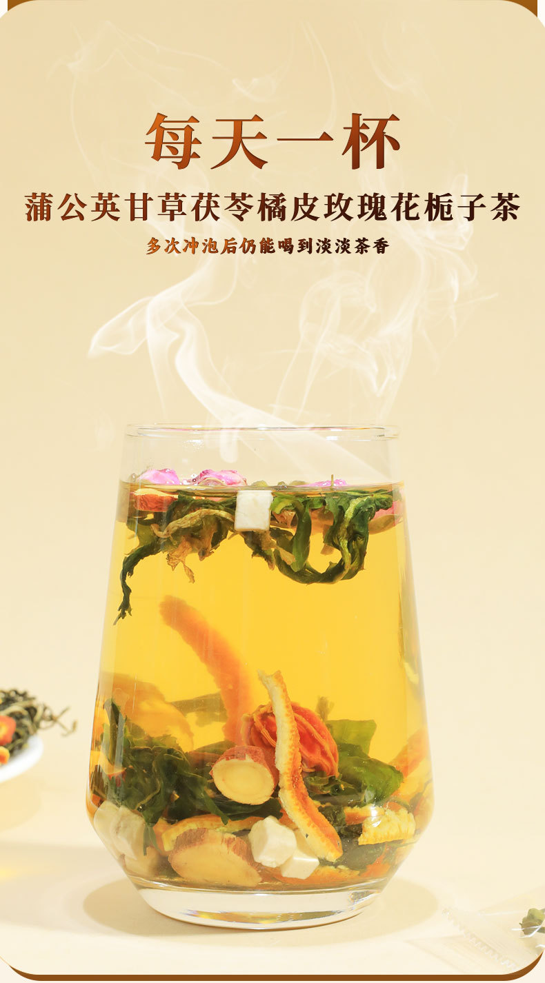 Dandelion Licorice Poria Tea Bags 10g x 10 Packets Hot Brew Herbal Blend key features