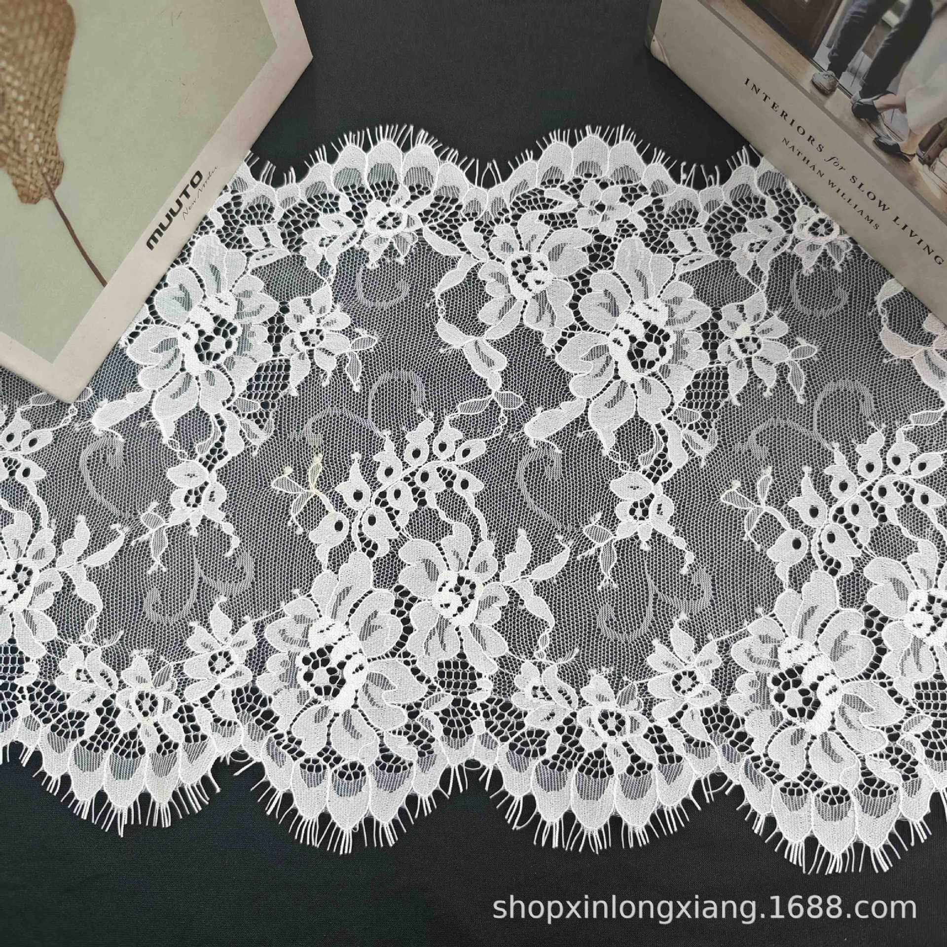 25CM睫毛蕾丝花边 锦纶无弹力 厂家现货直销
