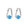 Fashionable zirconium, earrings, Korean style, micro incrustation, simple and elegant design