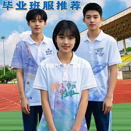 毕业季班服运动会POLO衫定制小学生幼儿园同学聚会衣服广告文化衫