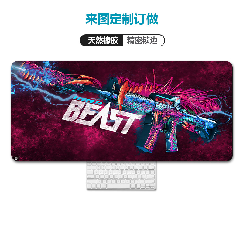 Amazon transfronteriza mapa de calor Rage bestia equipo alfombrilla de ratón de gran tamaño engrosada bloqueo escritorio de la computadora pad alfombrilla de ratón
