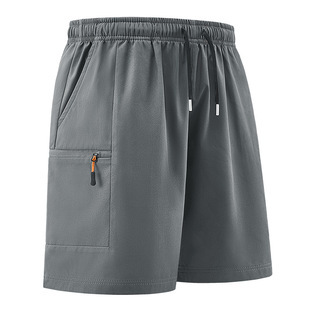 New Cross-Border Men's Shorts American European Size Foreign Trade Cargo Beach Shorts Mid-Length Multi-Pocket Quick-Dry Five-Point Shorts