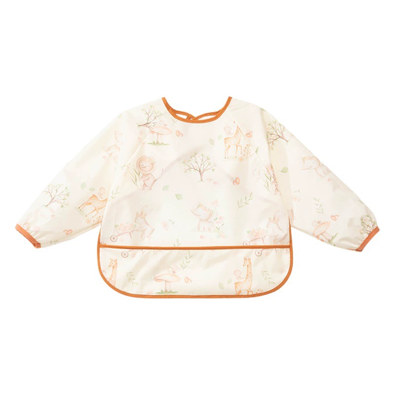 Детский фартук для еды, водонепроницаемый нагрудник с длинными рукавами для весны и лета, защита от грязи и загрязнений, детский нагрудник для детского сада, новая модель 2025 года для девочек.