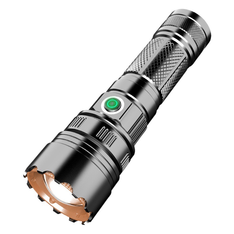 Cola digital linterna eléctrica láser blanco aleación de aluminio telescópica zoom linterna luz fuerte tiro largo linterna al por mayor