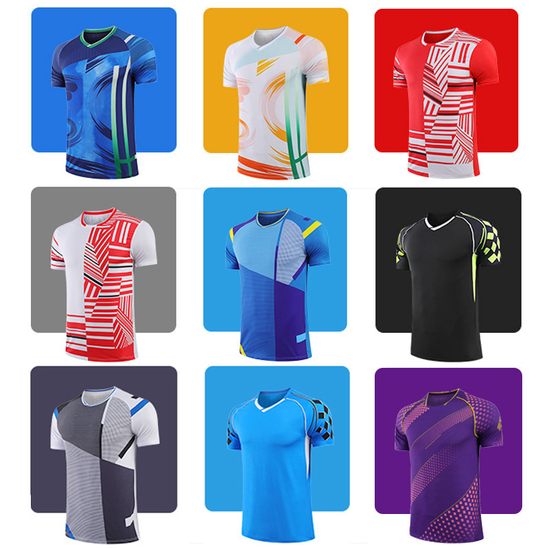 Badminton Suit Men's and Women's Couples Competition Team Suit Short-sleeved Shorts Sports Jersey Training Net Volleyball Suit