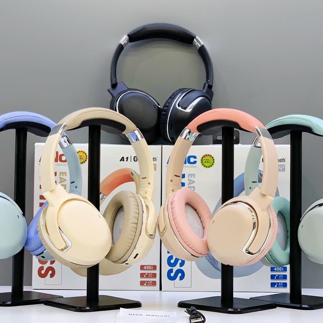 Commerce electrónico transfronterizo nuevo ANC auriculares de reducción de ruido activa auriculares de juego auriculares bluetooth A1 fabricantes al por mayor
