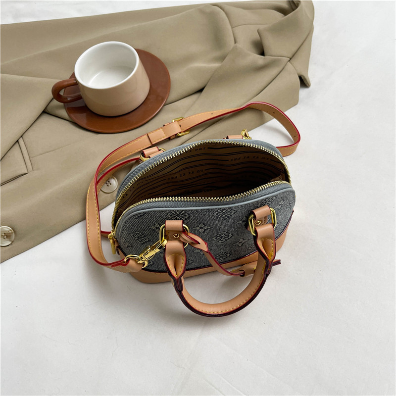 2024 nuevo estilo, presbiterio, color en contraste, bolso de concha, bolso de mensajero de un solo hombro, bolso de mujer transfronterizo de moda, gran capacidad