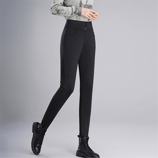 Winter Small Foot New High Waist Down Pants Goose Down Wear Women's Slimming Tight Card Pants Pencil