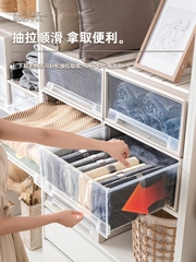 ♔衣柜收纳盒整理盒抽屉收纳箱塑料透明柜子储物柜收纳柜整理箱家