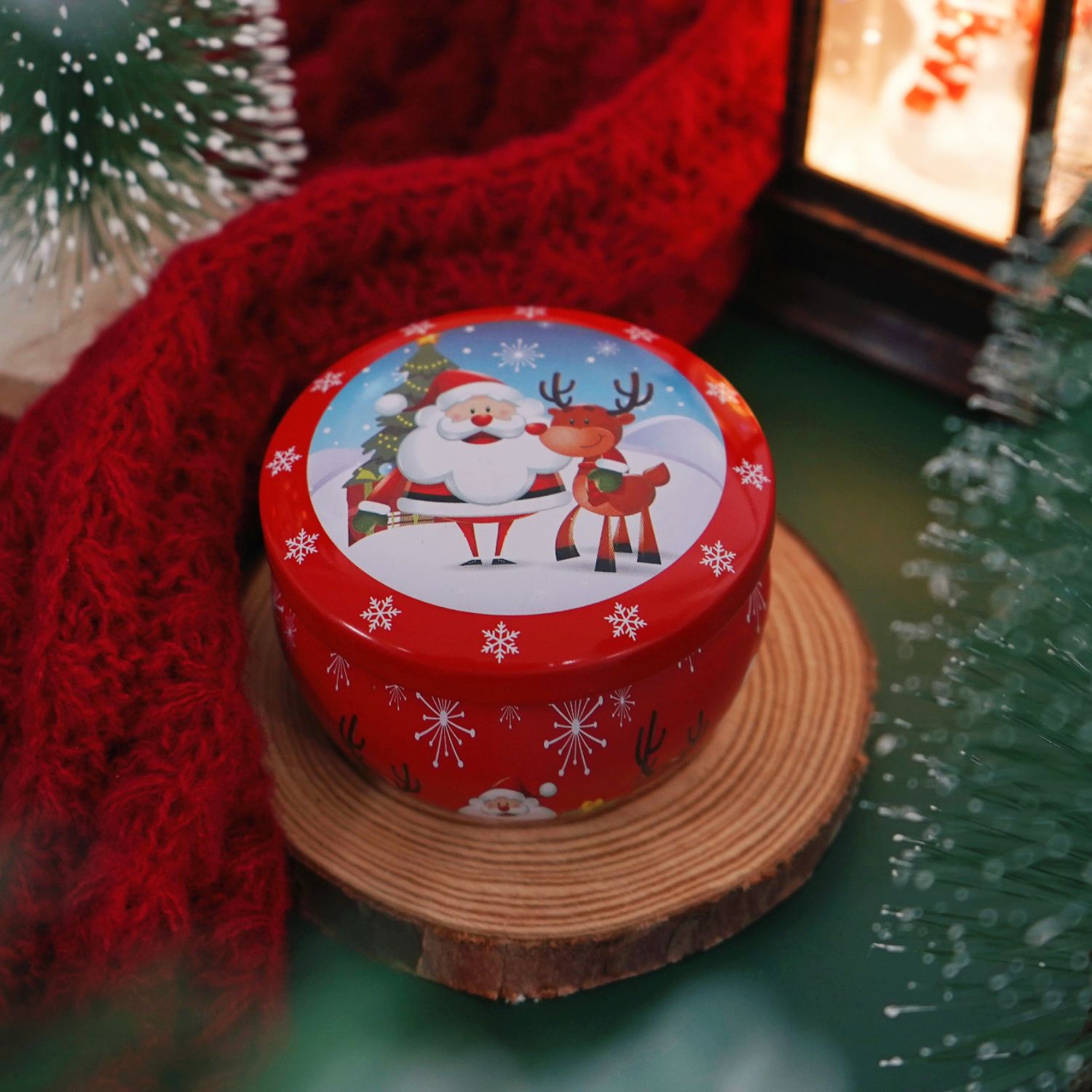 Navidad caja de regalo de vela de banano set romántico no humo perfume adornos regalo de mano vela doméstica de Navidad al por mayor