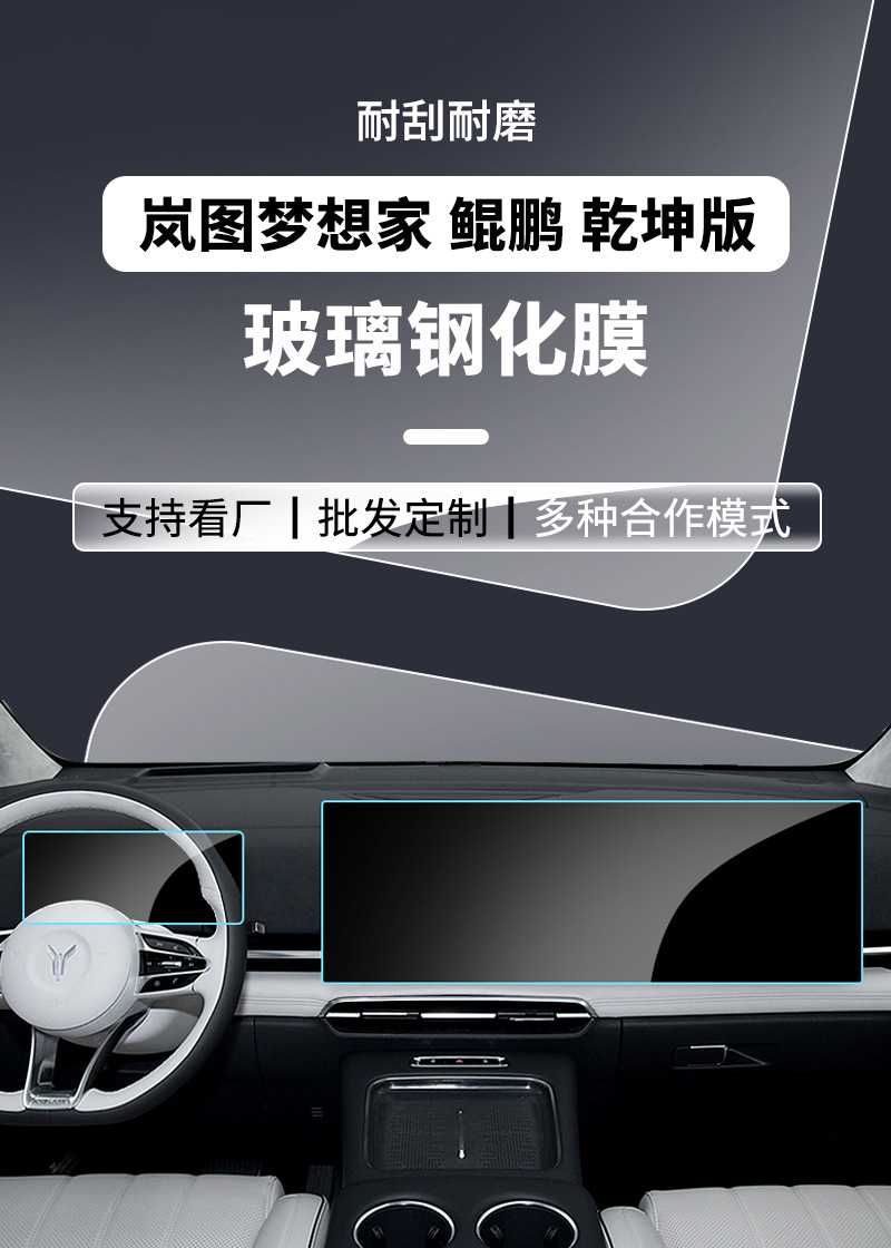Suitable for 26 Models of Lantu Dreamer Kunpeng Qiankun Edition, Central Control Navigation Instrument Screen Tempered Film Interior Film