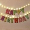 Strictly select the colorful birthday, happy flag, banner banner, baby birthday party background wall scene arrangement lamp string