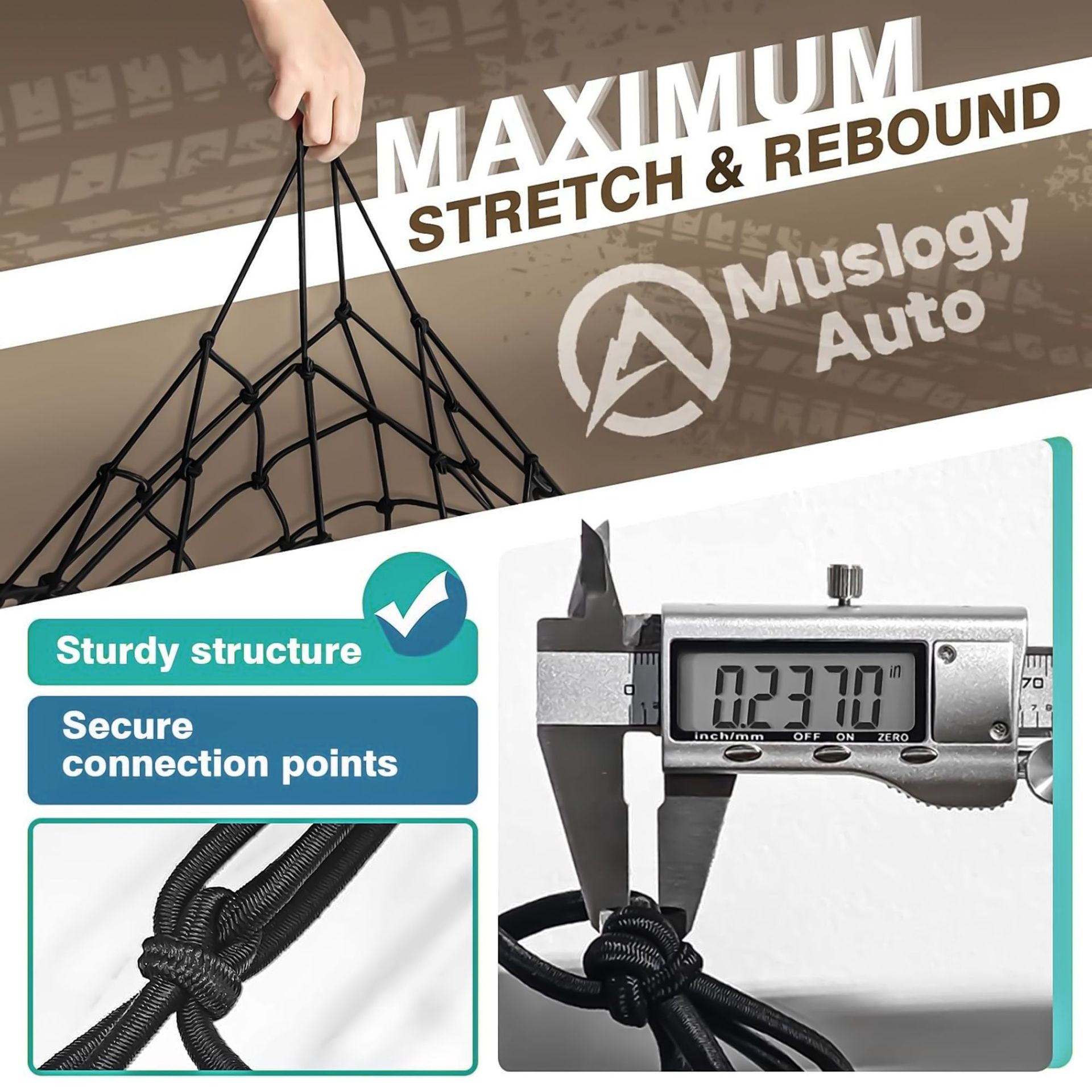 Car Roof Luggage Net Pickup Truck Net Bag 120*180cm 4*6 Feet Handbag Strong Metal Carabiner