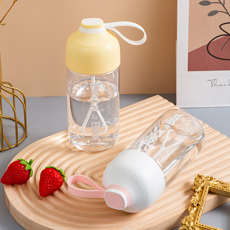 PC material space mixing cup 360ml portable food-grade shaker cup protein powder milk powder transparent shaker cup