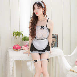 眉奈儿情调性感情趣内衣纯欲女佣装诱惑激情女仆制服开裆免脱套装