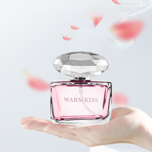 WARMKISS Pink Crystal Diamond Women's Perfume Fresh Natural Long-lasting Eau de Toilette Student Affordable Internet Celebrity 50ml